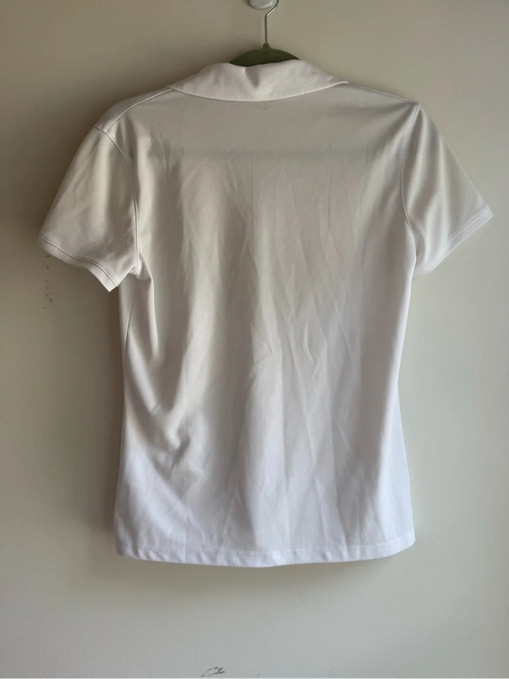 Nike White Dri-FIT Polo with Gray Swoosh